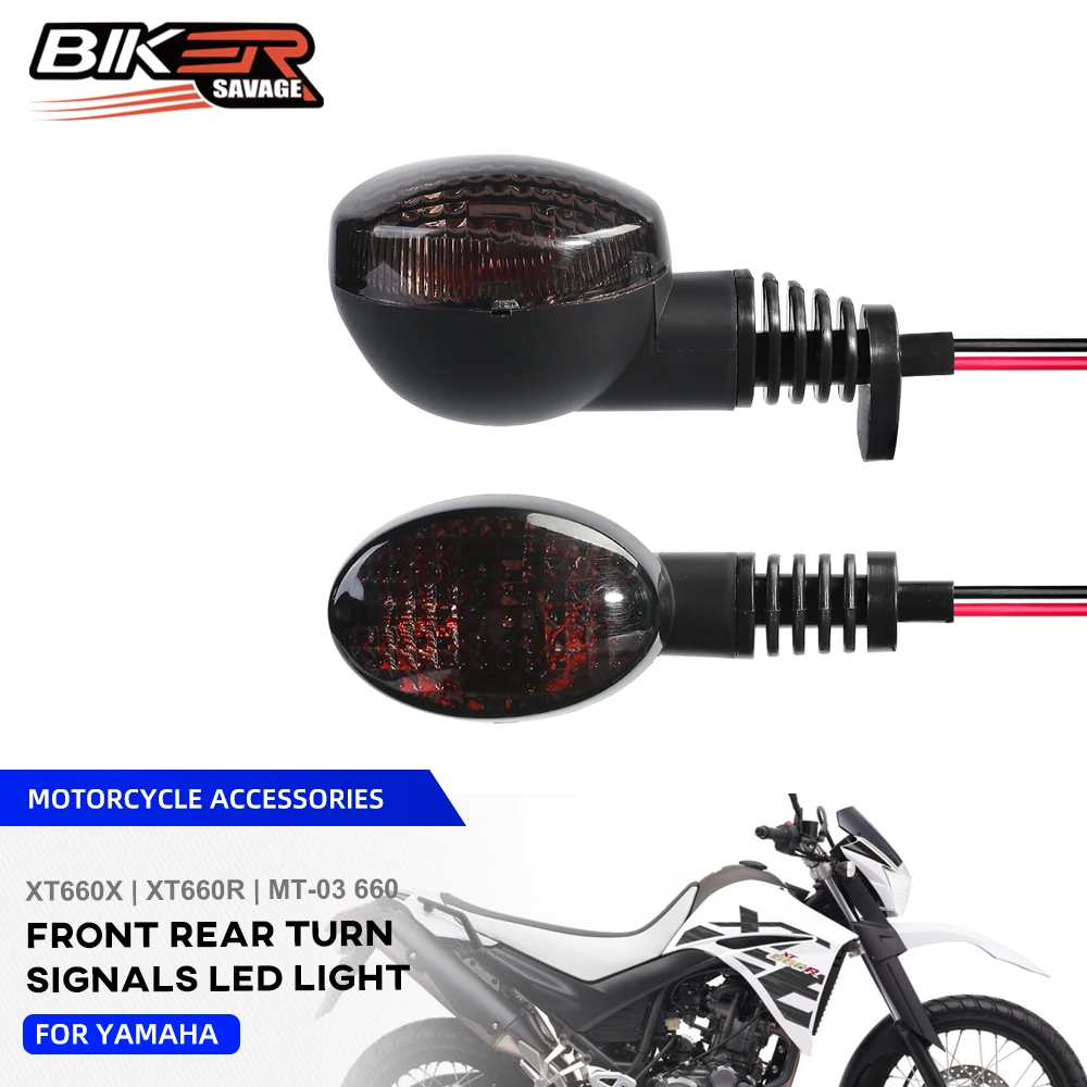 

MT-03 660 LED Turn Signal Light For Yamaha XT660R XT660X MT660 2006-2012 Motorcycle Accessories Front Rear Indicator Flashing