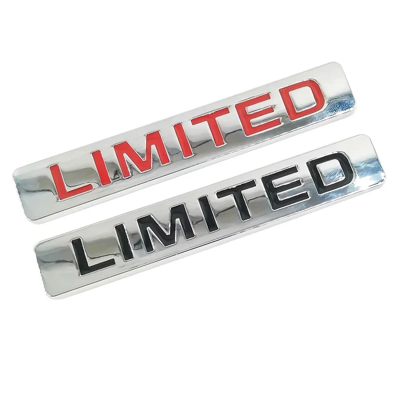 3D Metal LIMITED Emblem Badge Red Black Sticker Car Body Side Wing Tailgate For Suzuki Honda Kawasaki HARLEY VW Touareg Golf