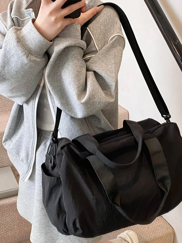 

Waterproof ort Trip Bag Women's Lightweight Portable Handbag Large Capaci Hanging Lage Fitn Crossbody Bag Nylon Mat...
