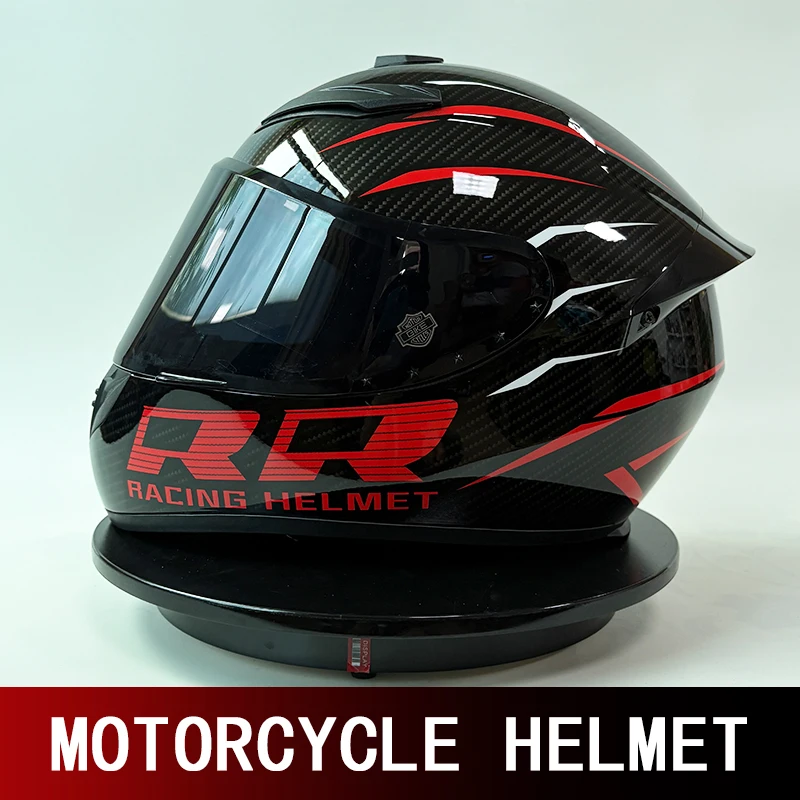 DOT Full Helmet Motorcycle Imitation Men and Women Riding Electric Cars Couple Helmet Four Seasons Anti-Fog Karting Helmet