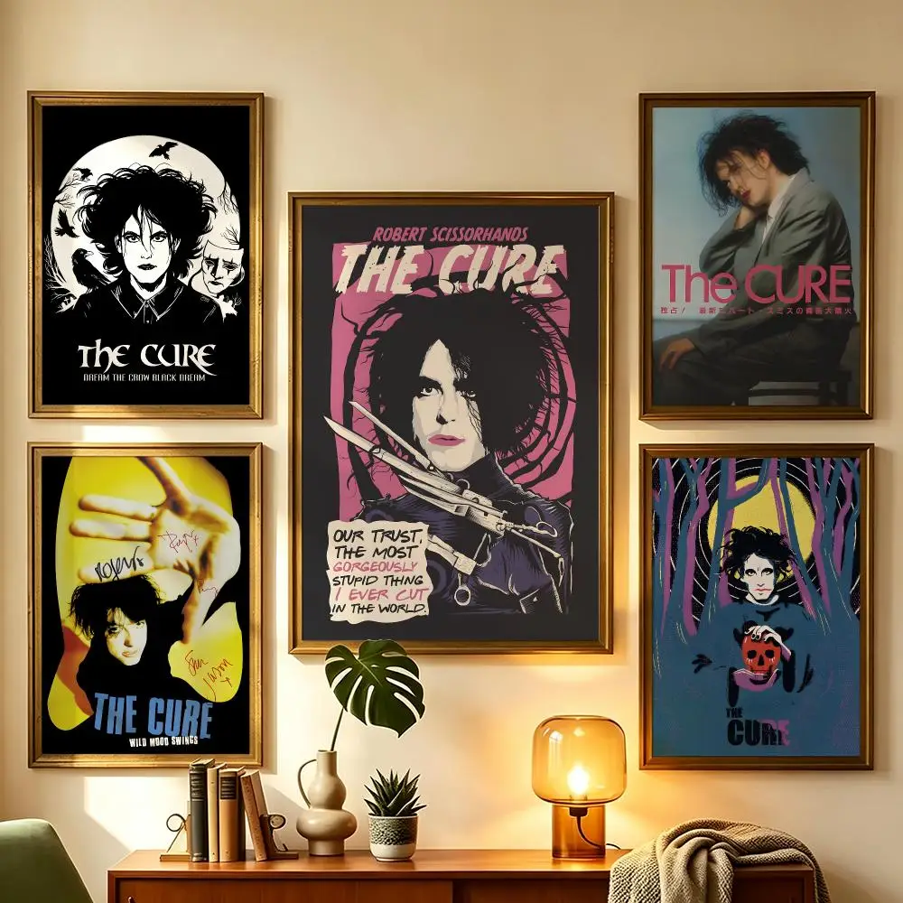 music Robert Smith Poster Wall Sticker Poster Decal PP Material Self-Adhesive Waterproof for Living Room Home Wall Decor