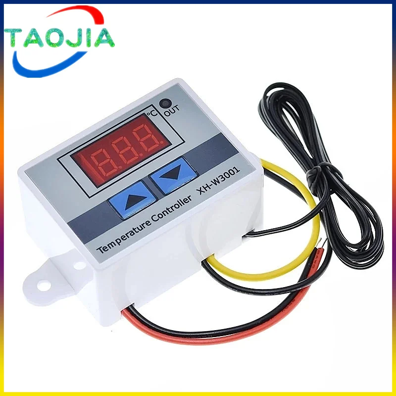 10A 12V 24V 220VAC Digital LED Temperature Controller XH-W3001 For Incubator Cooling Heating Switch Thermostat NTC Sensor
