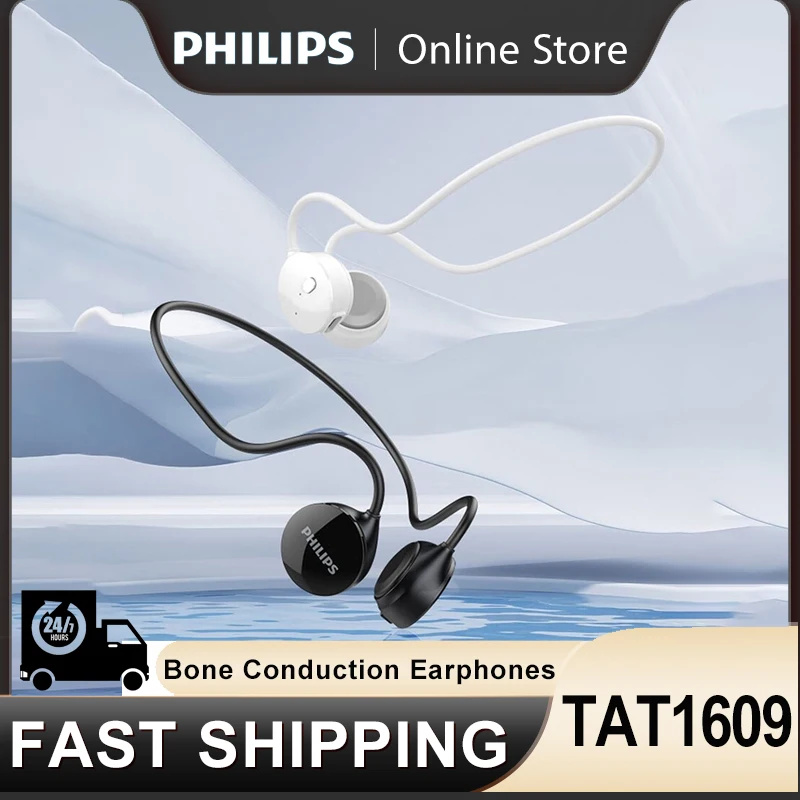 Original Philips TAA1609 Bone Conduction Headphone Wireless Bluetooth Earphones HiFi Stereo Music Sports Outdoor HD Mic Headset