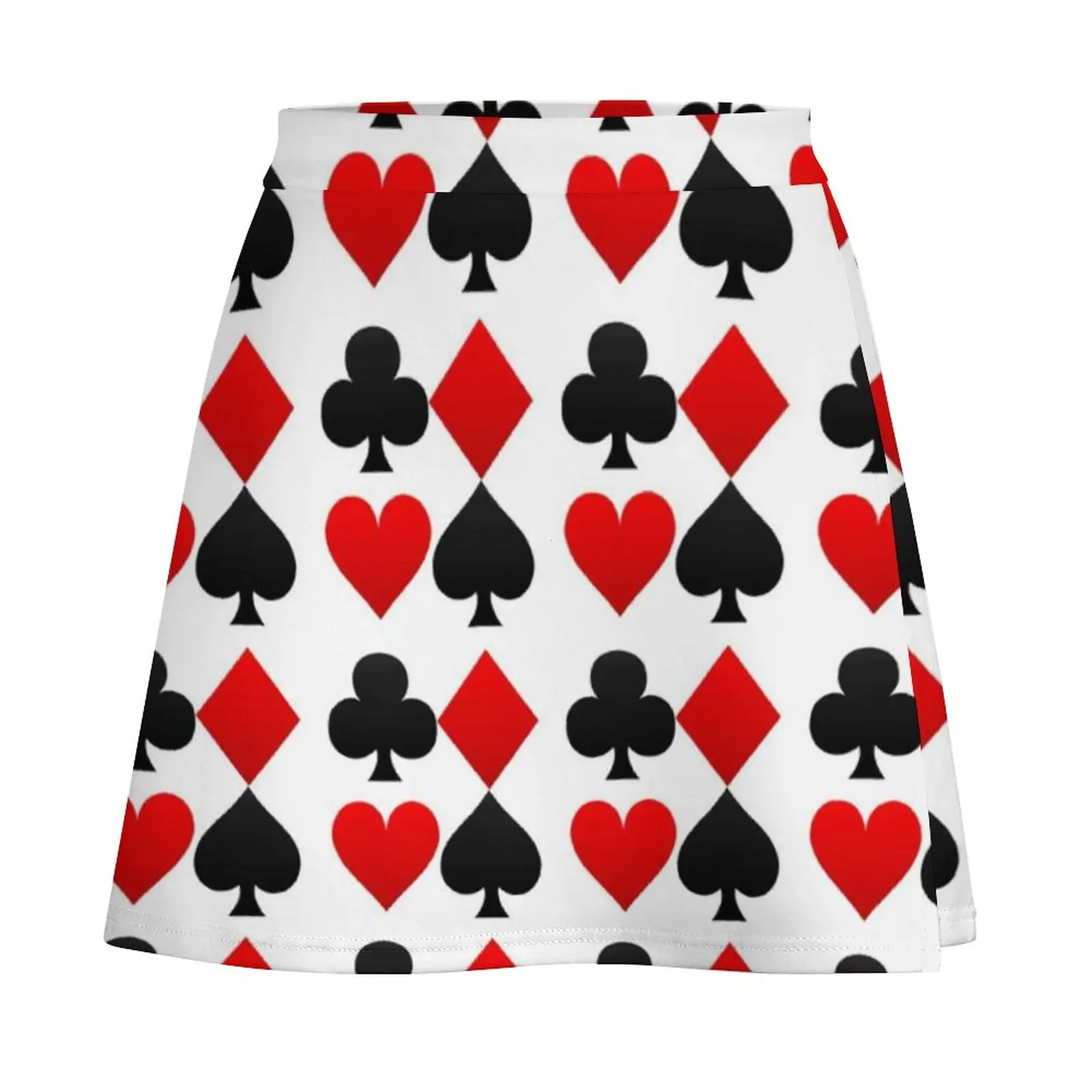 Playing Poker Card A-line Skirt Hearts Diamonds Clubs Spades Y2K Casual Skirts Elegant Mini Skirt Print Clothes Birthday Gift