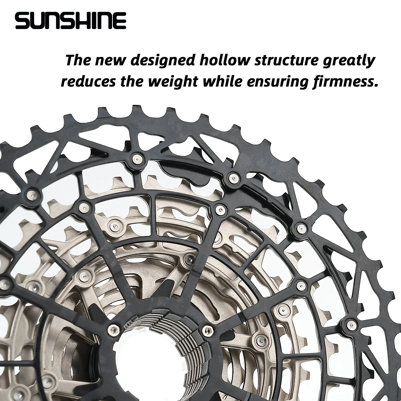 SUNSHINE Ultralight Bicycle Cassette Freewheel Carbon Steel Material 9/10/11/12/13 Speed HG Structure Sprocket for Mountain Bike view 4