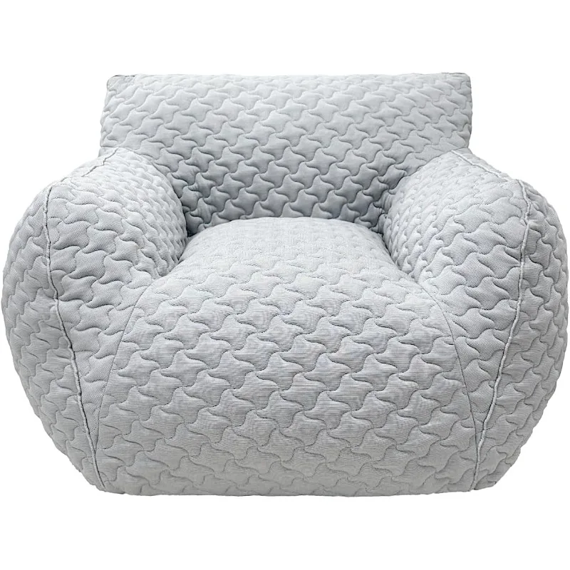 Bean Bag Chair, with Armrests, Couch Stuffed High-Density Foam,3D Quilted Fabric for Adults in Livingroom,Bedroom