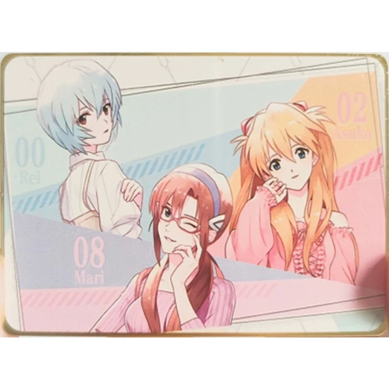 Anime Goddess Story EVA DIY ACG Metal Glitter Collectible Card Christmas Birthday Gift Asuka Langley Soryu Ayanami Rei