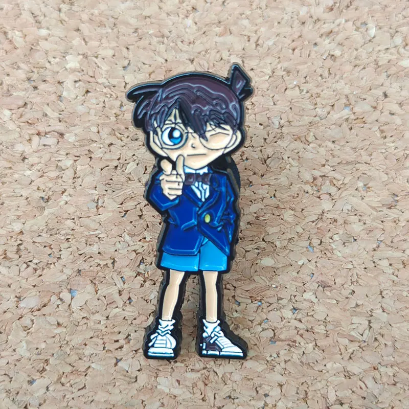 Detective Conan Anime Brooch For Backpacks Enamel Pin Metal Brooch Pin For Women Badges Pin Brooches Jewelry Accessories