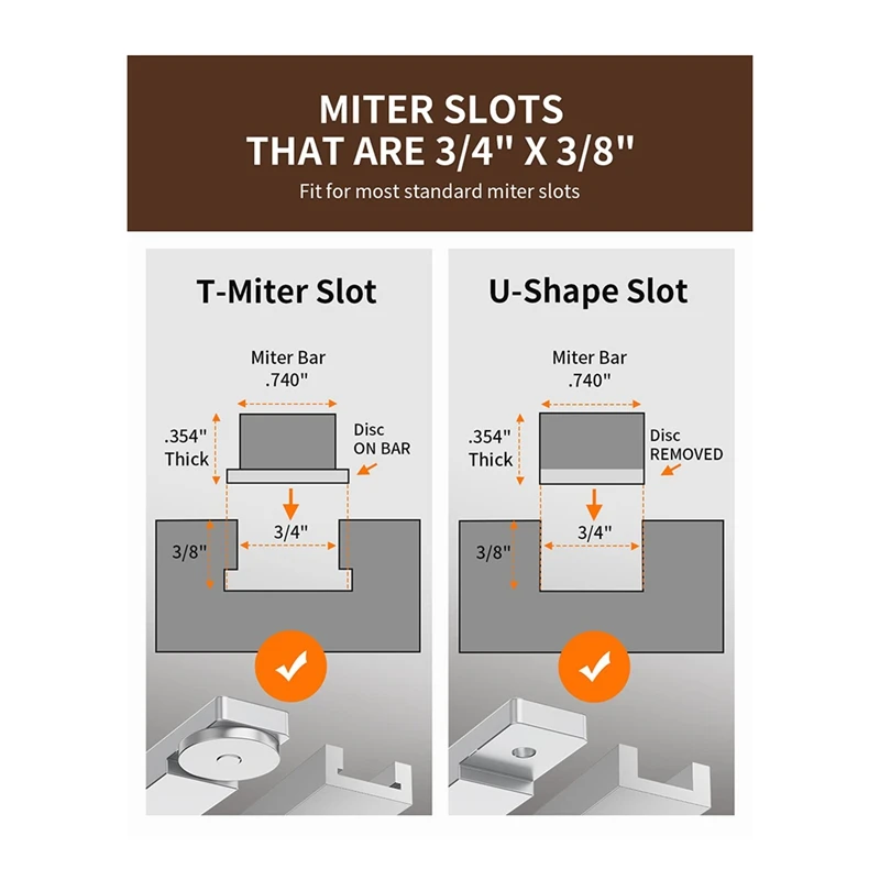 Miter Gauge, Table Saw Miter Gauge with 120 Angled Ends and a Repetitive Cut Flip Stop for Table Saw [33A HPro]