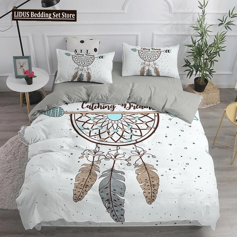 

Dream Catcher Bedding Set Elegant Bohemian Duvet Cover Queen Twin Full Ethnic Quilt Cover Single Double King Comforter Bed Cover