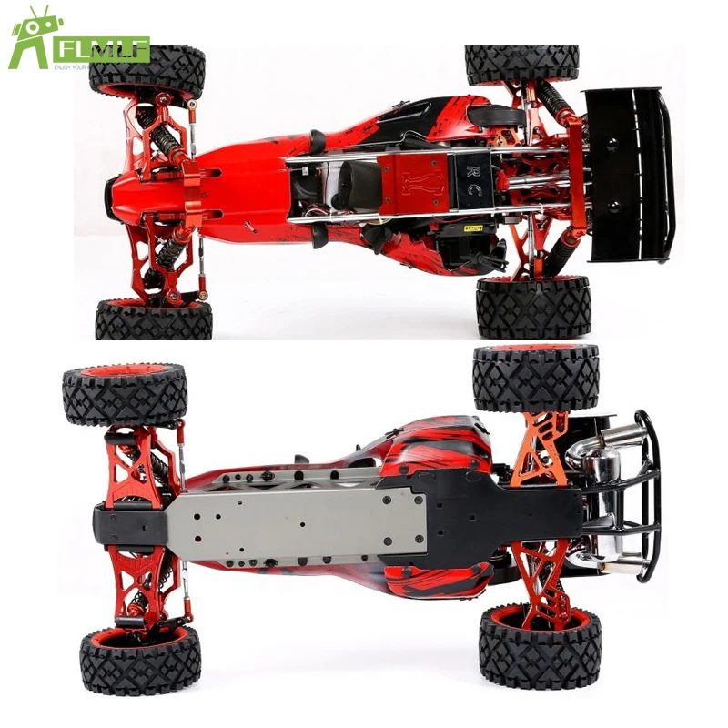 450 45CC Gasoline Engine Alloy Front Rear Arm with LED Light Symmetrical Steering RC 2WD Truck for 1/5 Scale ROFUN ROVAN Baja 5B