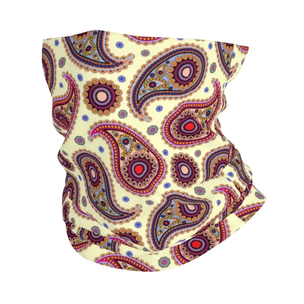 Bohemian Style Bandanna Paisley Pattern Neck Gaiter Women Men UV Protection Winter Bandanas Scarf for Ski