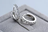 Boucles d'oreilles en argent Sterling 925 de haute qualité, boucles d'oreilles de luxe en Zircon circulaire de 10mm pour filles et femmes, bijoux de fête de mariage, cadeaux 3