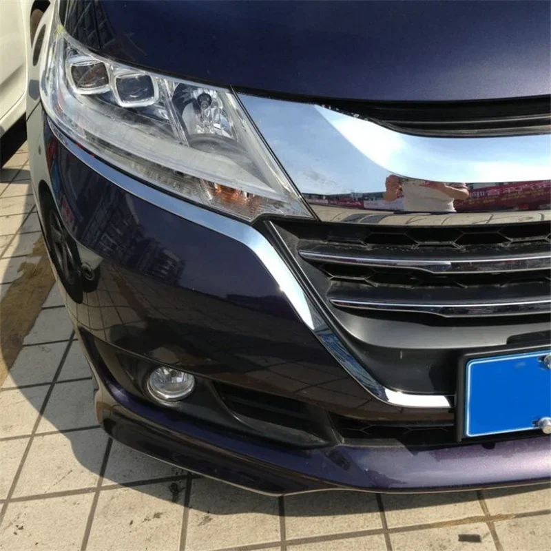 

WELKINRY For Honda Odyssey RC1 Pre-Facelift 2013 2014 2015 2016 2017 Car Head Front Lamp Light Eyelid Eyebrow Grille Trim