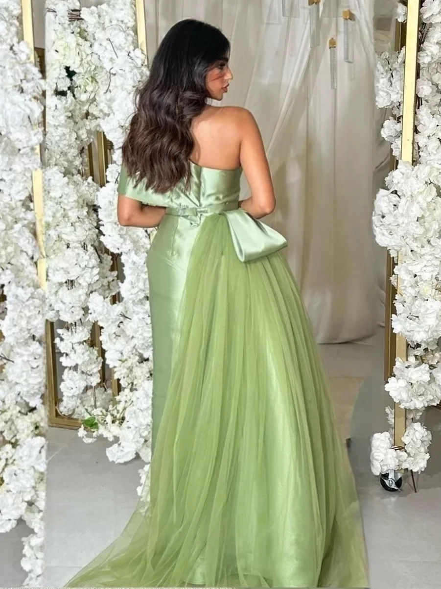 Oisslec vestido de baile moda um ombro bainha vestido de festa até o chão lantejoulas cetim franzido vestidos de noite formais плаokubе ж onderdelenе