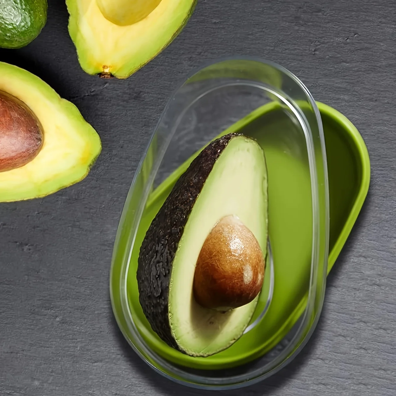 1/2/3 stücke Avocado Lebensmittel Aufbewahrung sbox platzsparende Avocado Saver Kunststoff Obst behälter für Küche knuspriger Gemüse Veranstalter