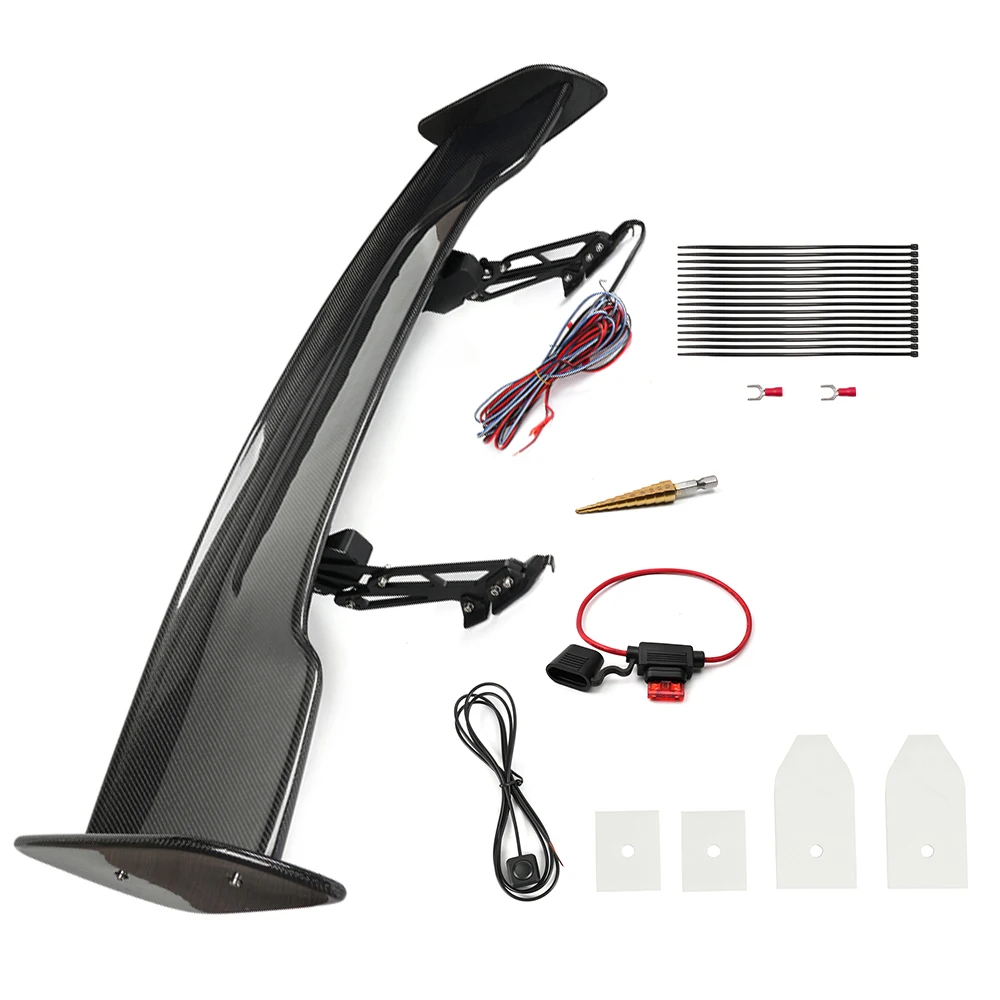 

High Sales Quantity Adjustable Universal Electric Rear Carbon Fiber Bracket GT Style Car Spoiler
