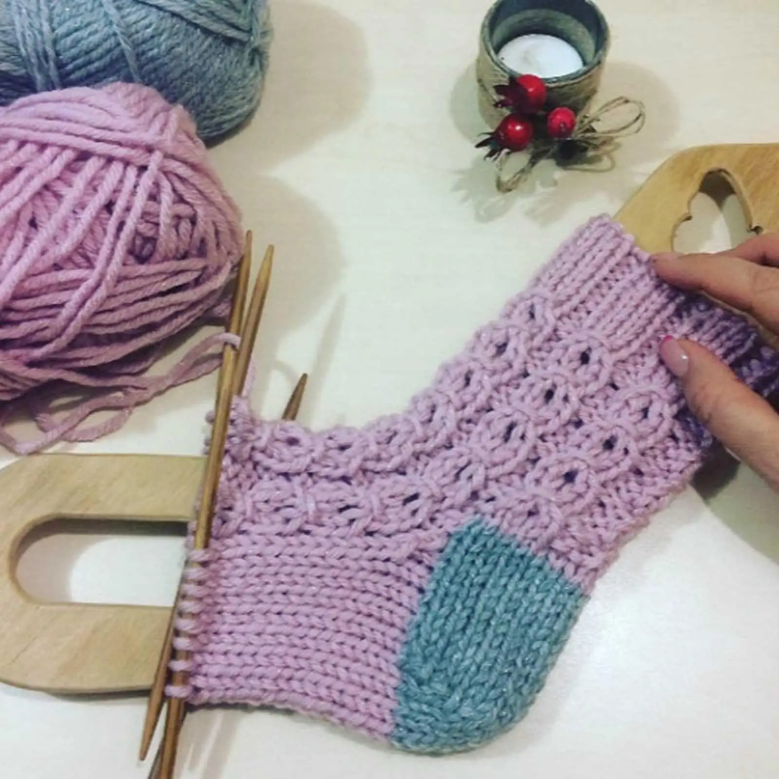 Sock Blockers Yarn Stretching Wooden Knitting Accessory Mold DIY Hand Made Supplies for Crochet Weaving Beginners Display