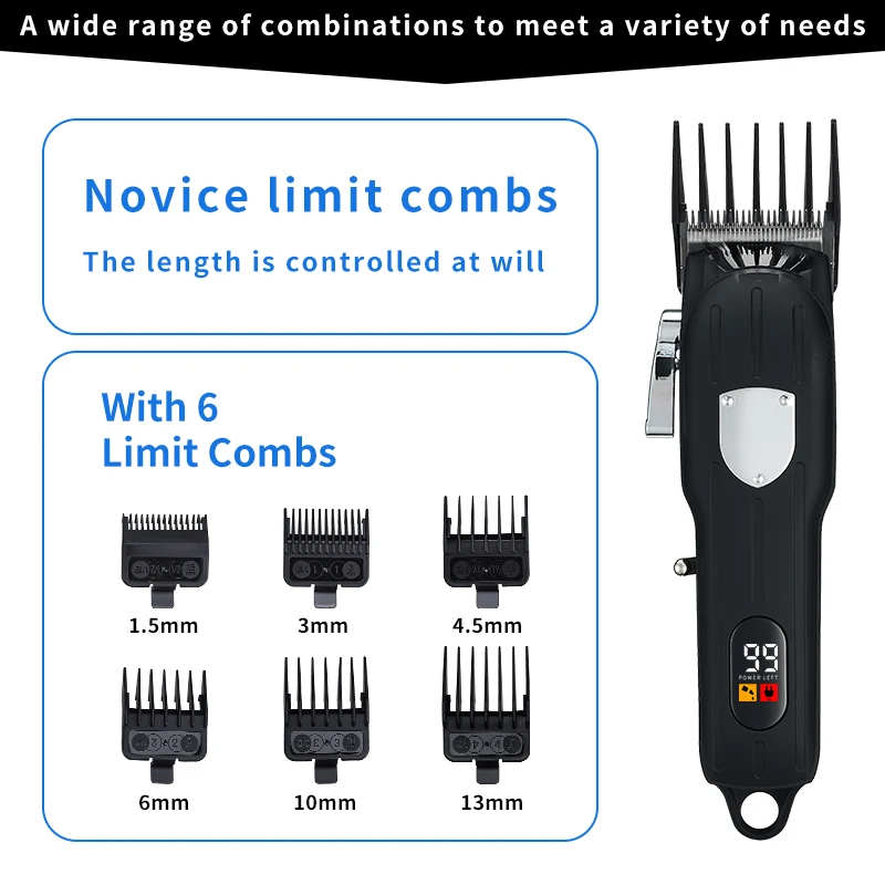 Professional Electric Cordless Hair Cutting Machine Usb Charging Electric New Hair Clipper and Shaver Set Barber Hair Clipper