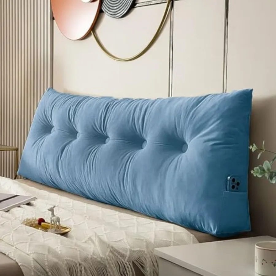 Triangular Wedge Headboard Pillows Twin Headboard Pillow for Colleage Dorm Long Backrest Positioning Support for Sleeping Readi