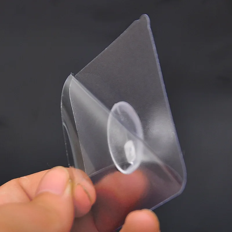 خطاف بلاستيكي شفاف بسيط غير مثقوب، خطاف ملابس متعدد الوظائف بدون أثر، خطاف مقاوم للماء والرطوبة