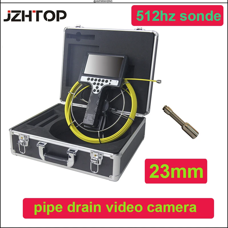 

Pipe Camera Sewer 512hz Transmitter Sonde Locating Duct Video Snake Inspection System Kit W/7'TFT Monitor