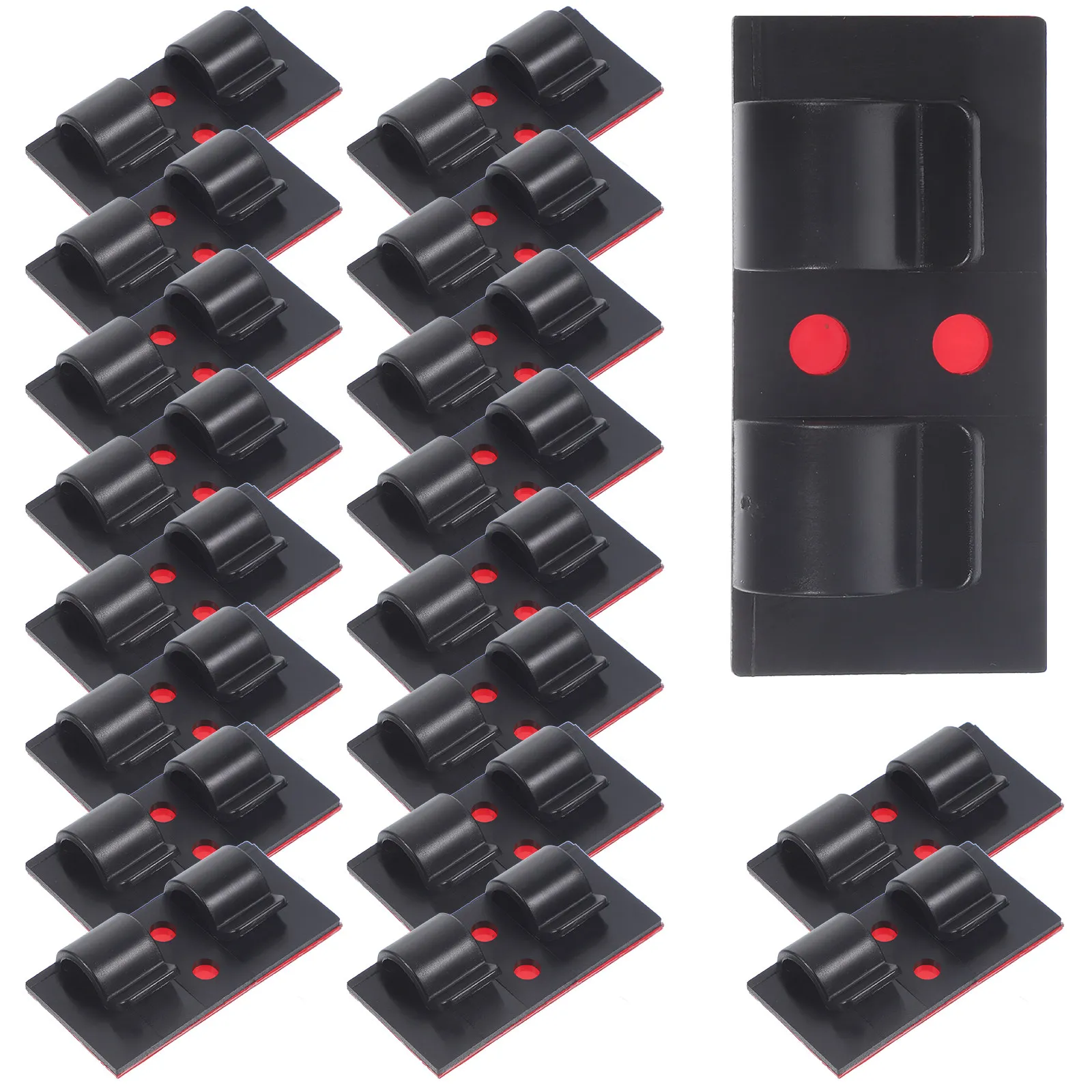 25Pcs Cable Clips Wire Organizer Adhesive Holder for Office Home Car Charger USB Power Cable Management Cord Fixing Light Strip