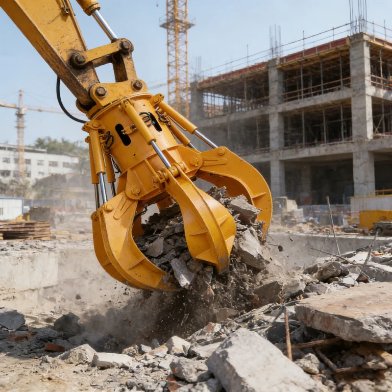 High Strength Orange Peel Grab Wear Resistant Construction Waste Handling Device