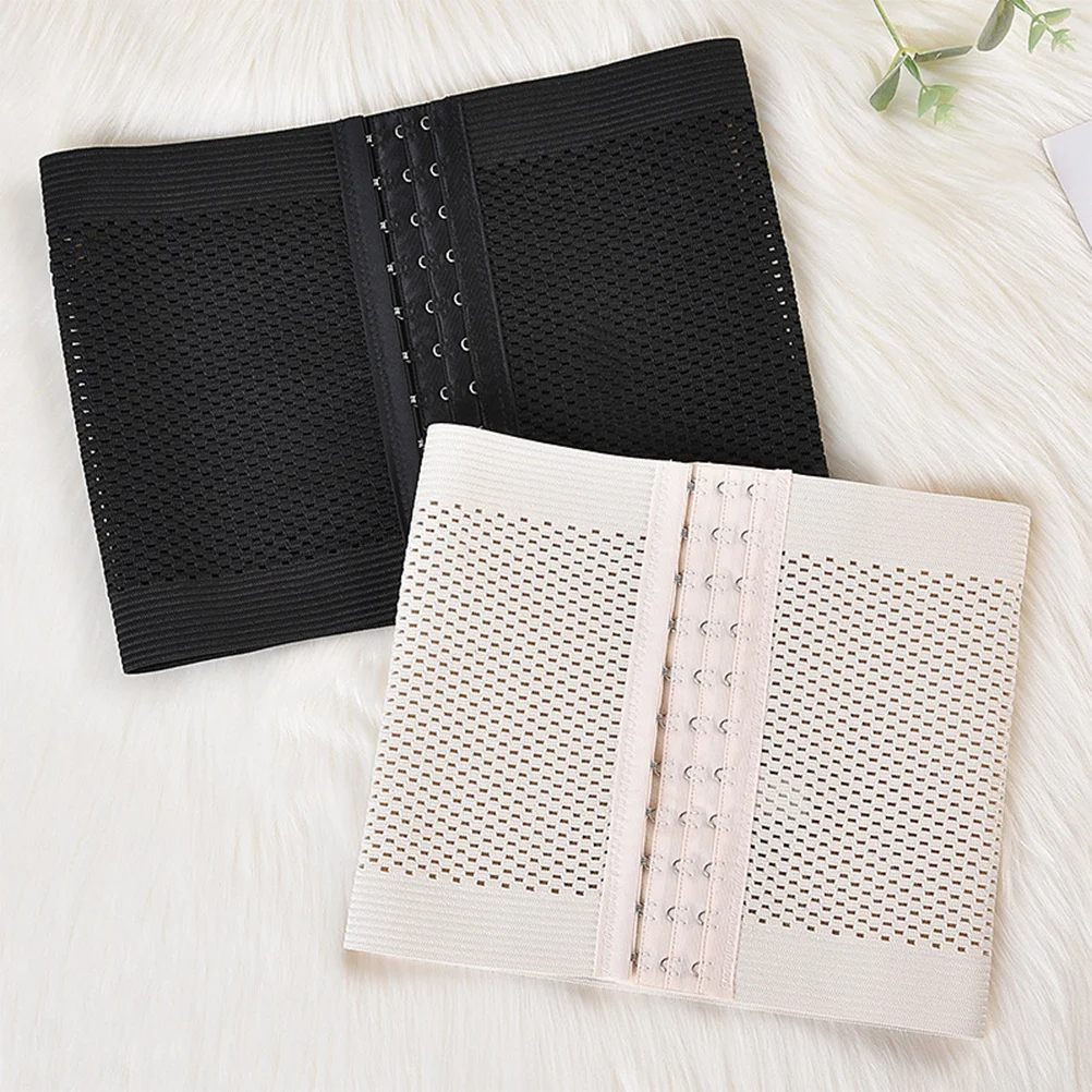 

2Pcs Postpartum Abdominal Strap Maternity Recovery Waist Belt Size Xl Black Light Apricot Breathable Comfortable