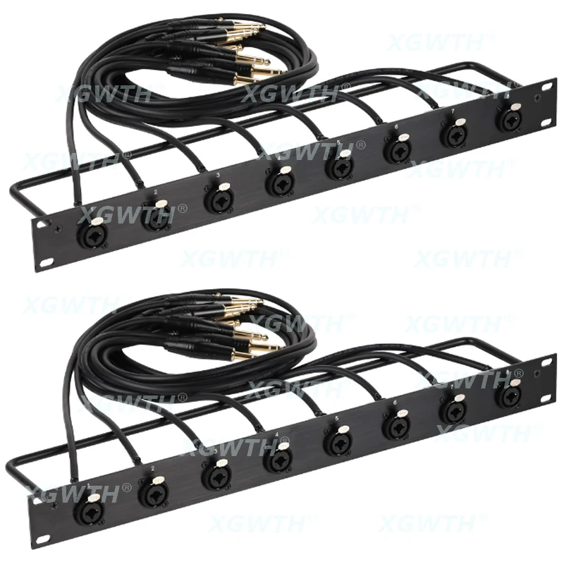 Rack Patch Panel 16 Way 3 Pole XLR Female Male Chassis Connnector 1U Flight Case Mount Loudspeaker Audio Cable Multi-functional - view 6