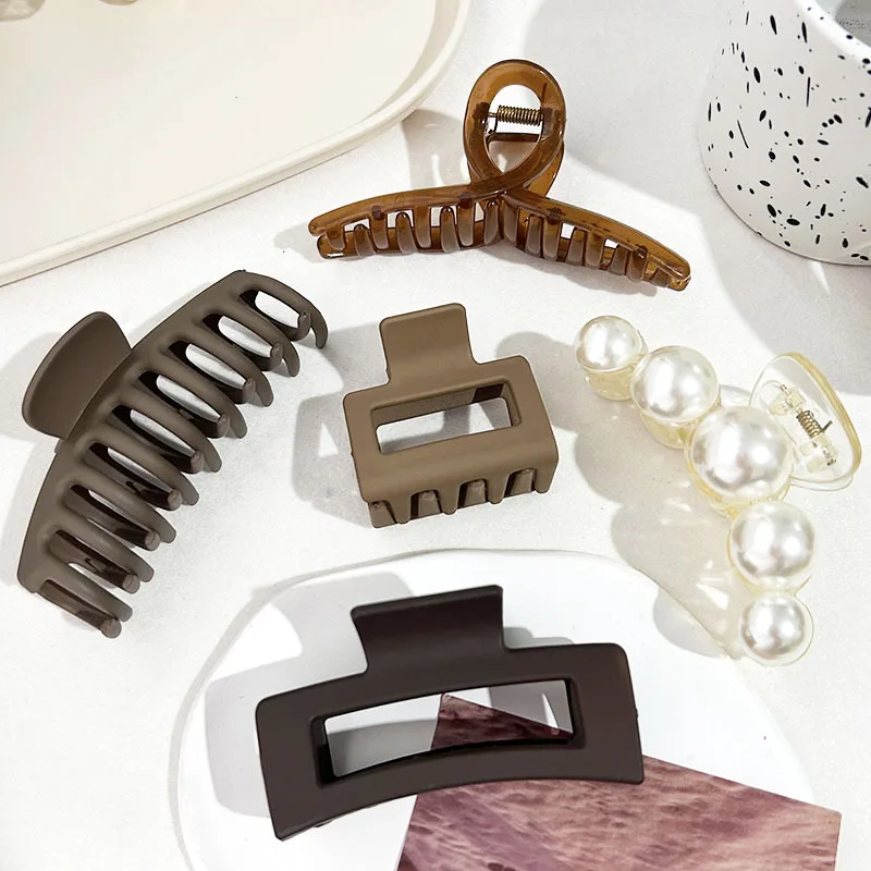 

5 шт./компл., ретро пластиковый зажим с геометрическим рисунком, модные заколки для волос в виде акулы, заколки в виде краба для женщин, вечерние аксессуары для волос, головные уборы для девочек