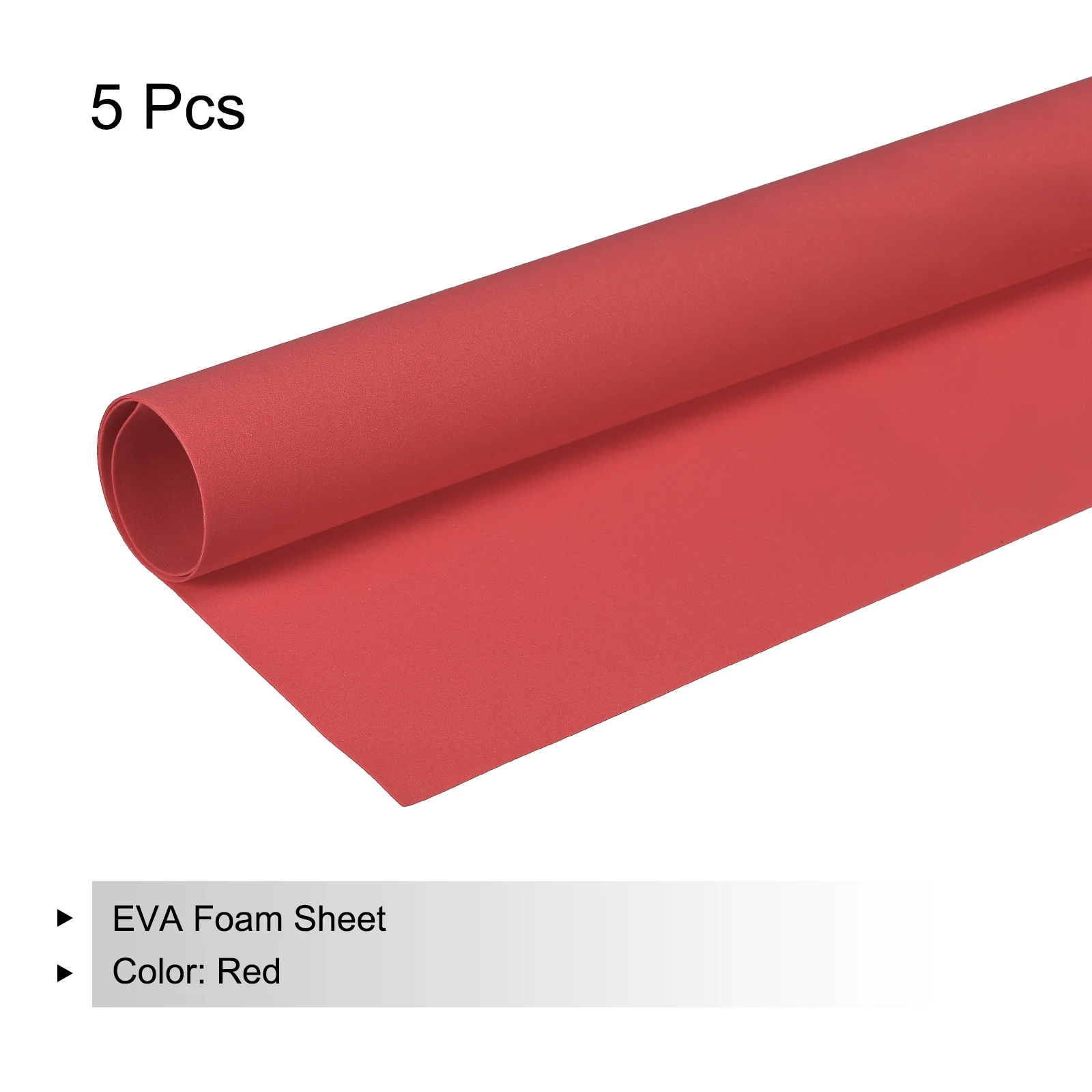 5pcs EVA Foam Sheets Red Crafts Foam Sheets for Costumes, Arts and Crafts Projects