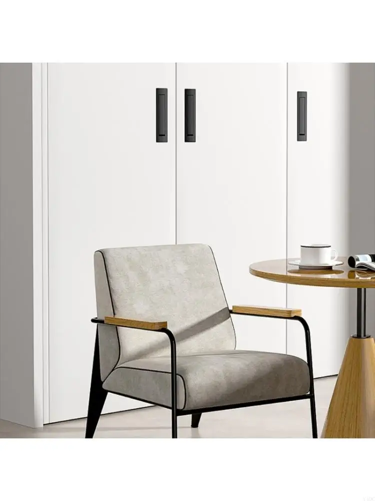 Modern Recessed Cabinet Door Handle Stainless Steel Rustproof Pulls Drawer Knobs Concealed Handles Hardware Enduring Y4QC