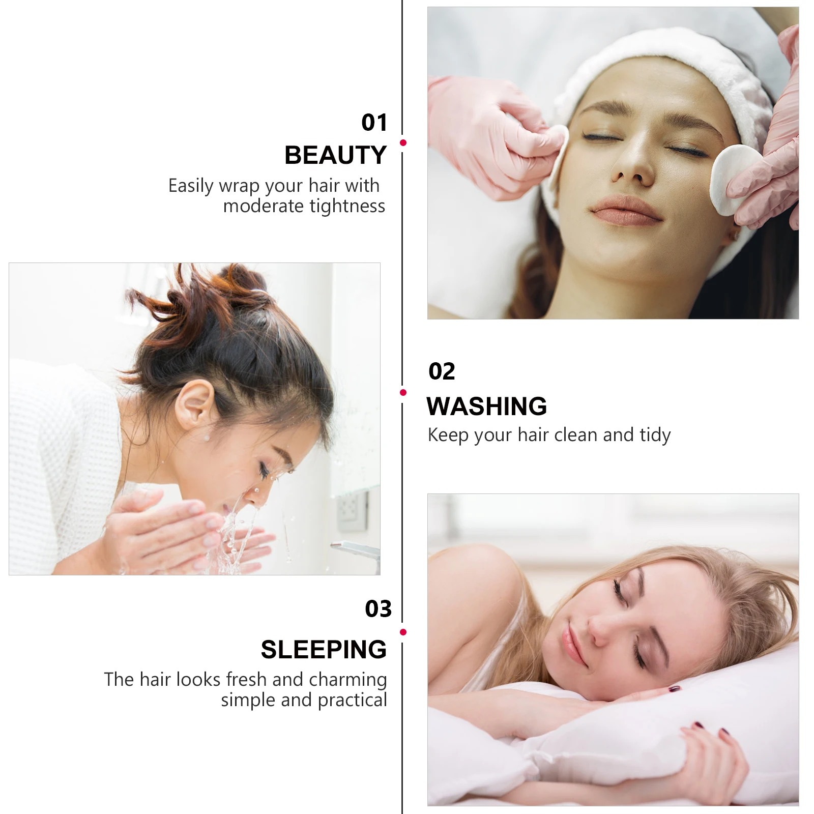 

Shower Cap Extra Large Caps Women Adjustable with Lined Reusable Waterproof for Sleep Bonnet