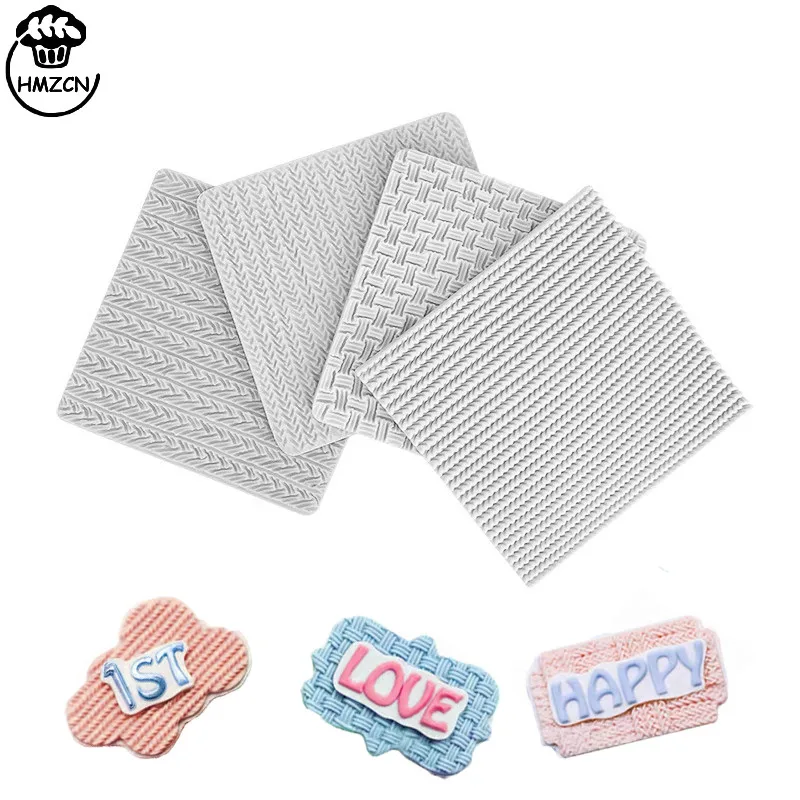 Knitting Sweater Fondant Mold Crochet Texture Cake Decoration Button Impression Mat Baby Shower Party Cupcake Cake Decoration