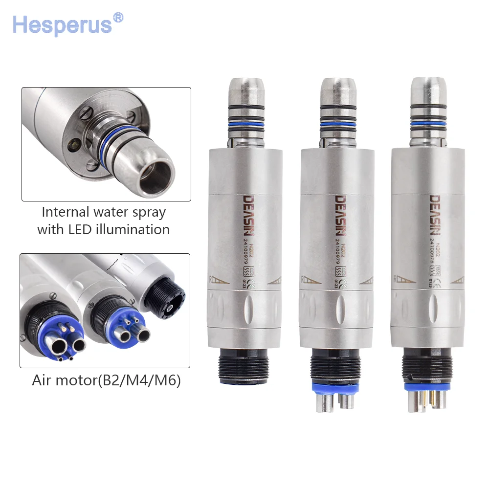 kim  LED Illumination Low Speed Air Motor With Micro Power Generator E-type 2/4/6 Hole Internal Water Spray den tistry Tools