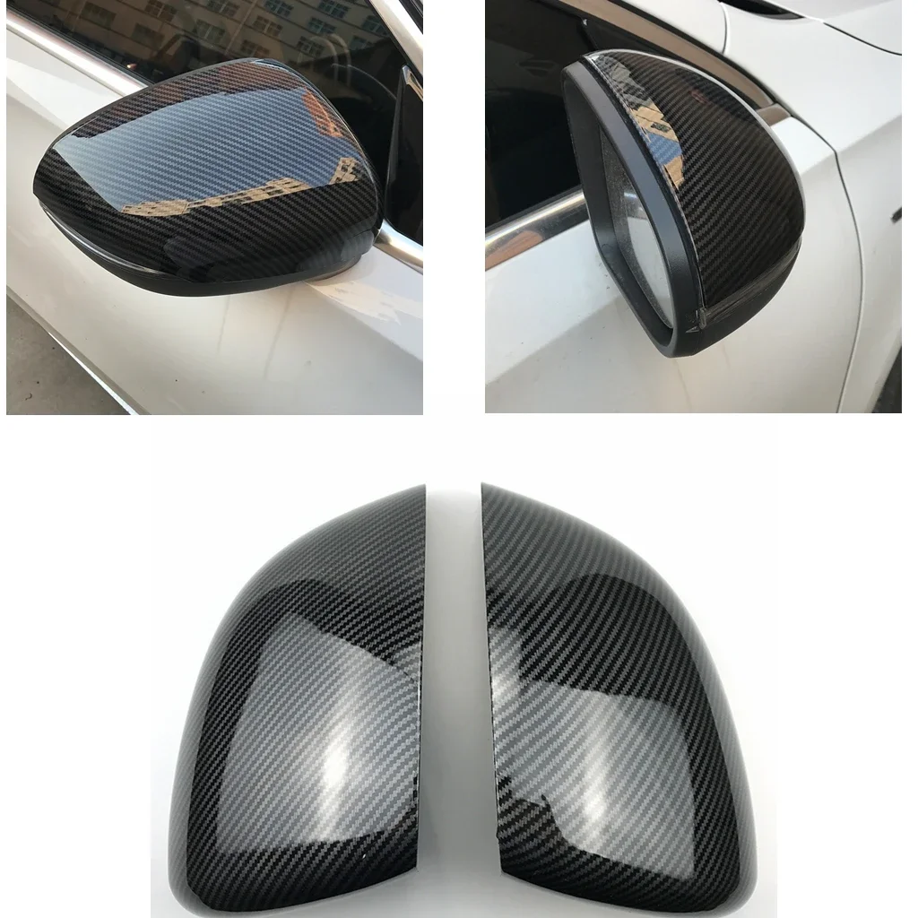 For Mercedes-Benz A class W177 A180 A200 2019-2023 Carbon Fiber Look Car Rearview Mirror Shell Mirror Modification Cover