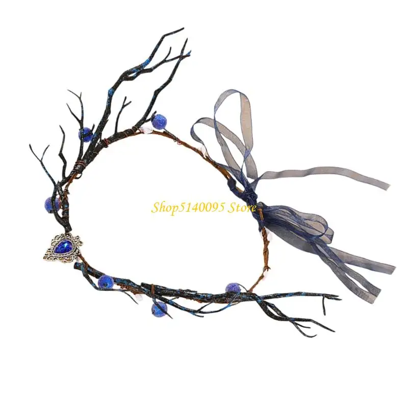 Dxae Bohemian Hair Band Branch ELF Vine para cabello para evento Festival actividades aire libre