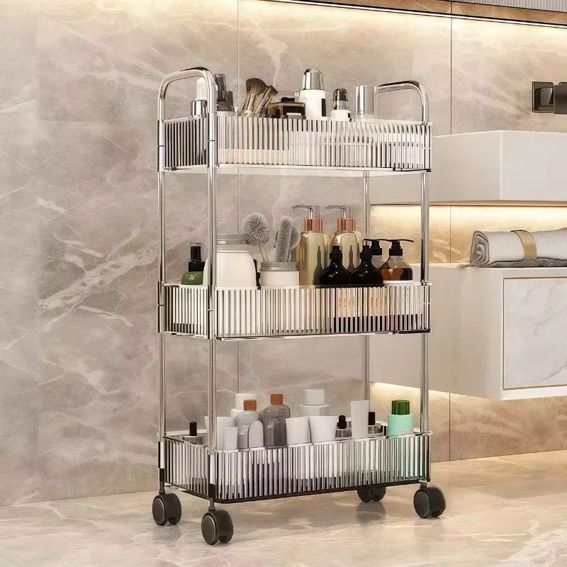 Beauty Salon Special Trolley Mobile Organizer Skin Cart Wheels Trolley Shelf Trolley Management Tool Commercial Furniture