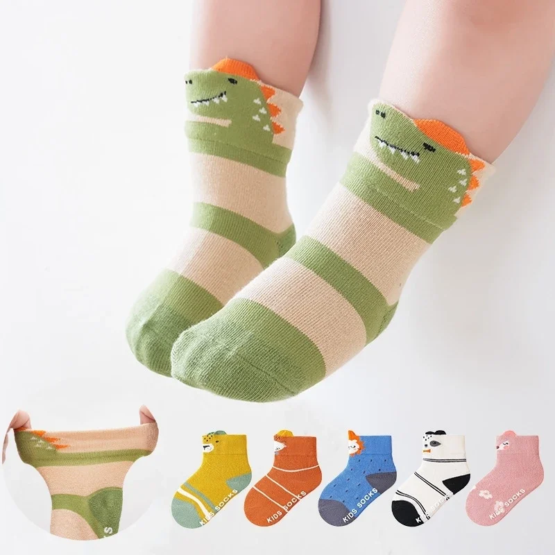 Spring Autumn Children Baby Girls Boys Cotton Socks Home Trampoline Short Socks Kids Toddler Cute Floor Sport Non-slip Socks