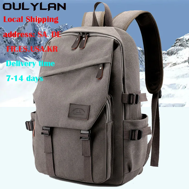 Oulylan Boy Gril Student Large Capacity Backpack Men Laptop Backpacks 15.6 Oxford Solid High School Bags Teen College Backpack