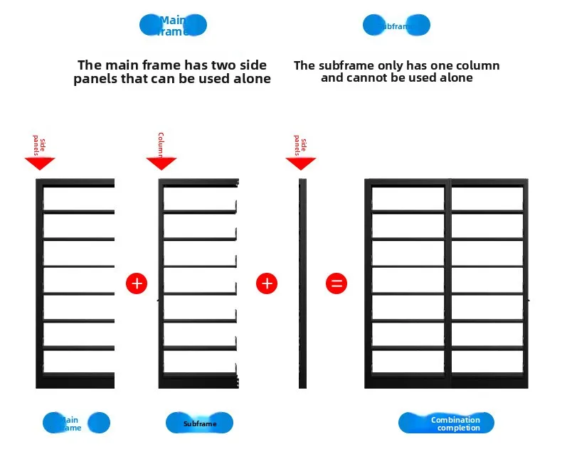 Steel household children's bookshelf shelf floor to wall library reading living room bookcase study wrought iron storage