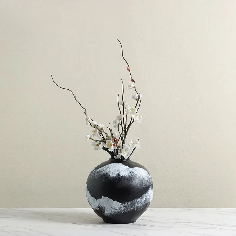 Snow Mountain Clouds and Mists Vase Resin Flower Pots Table Decoration Flowers Arrangement Floral Vases Room Aesthetic Decor