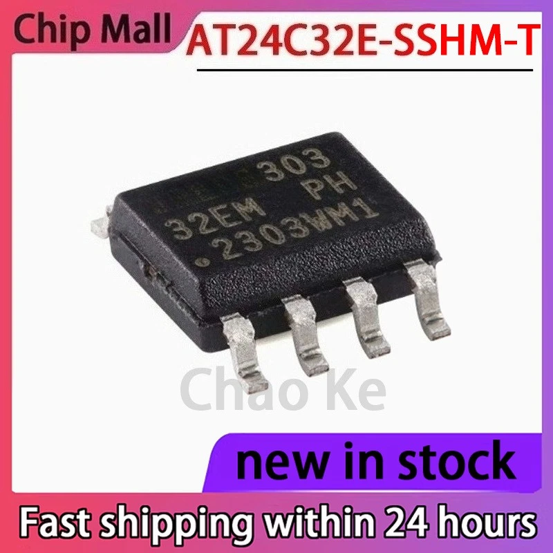 5PCS AT24C32E-SSHM-T SOIC-8 32Kb I2C Compatible Dual Line Serial EEPROM