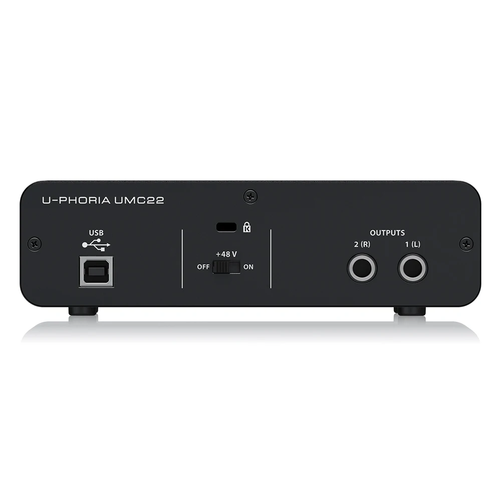 Baru u-phoria UMC22 kartu suara 2-Channel USB Audio antarmuka dengan 1 Midas Preamp & 48V Phantom Power Studio peralatan Suara