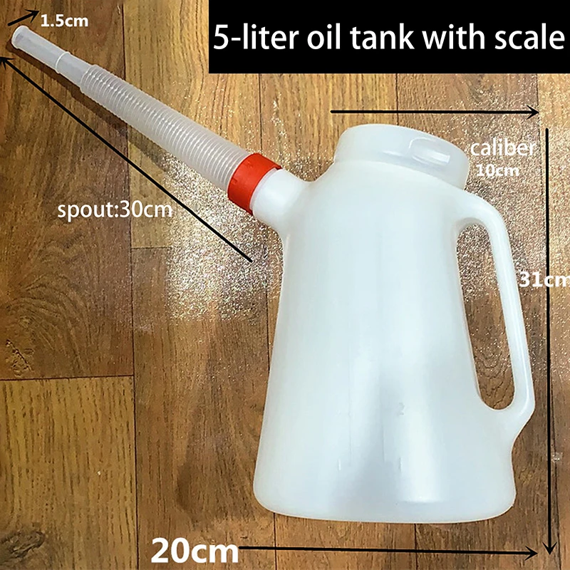 Multi Capacity Fuel Measuring Jug With Flexible Pour Nozzle Durable Auto Engine Oil Container Garage Maintenance Tools