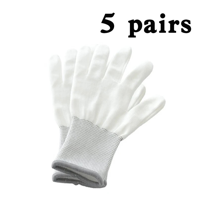 5 Pairs Vinyl Car Wrapping Gloves Anti-static Window Film Tint Work Gloves Carbon Fiber Sticker Wrap Install Tools