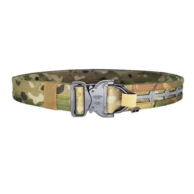 Tactical 1.75 Inch Belt Airsoft Laser Molle Battle Belt Mens Quick Release Metal Buckle Camo Shooting Fighter Belt