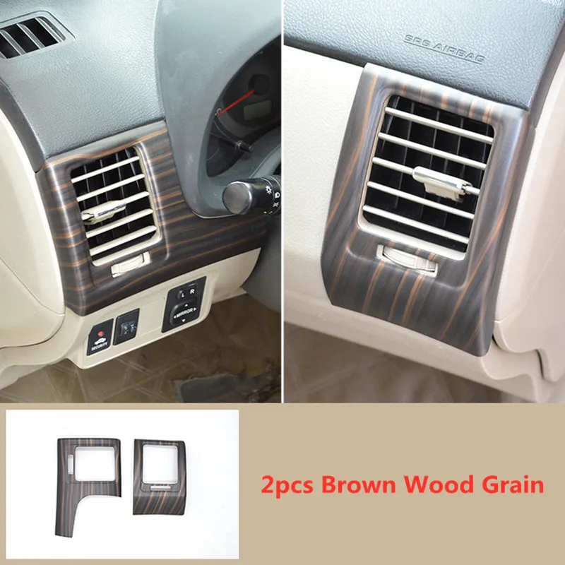 Wood Grain Car Interior Styling Side Air Outlet Sticker Cover for Toyota COROLLA 2007 2008 2009 2010 2011 2012 2013