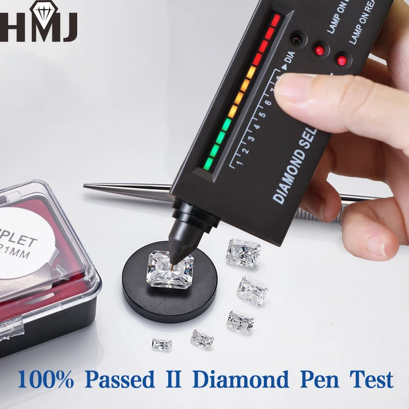 HMJ Loose Moissanite Stone 1 Carat Size 5x7mm Lab Grwon Diamond Brilliant Radiant Cut D Color  charms for jewelry making